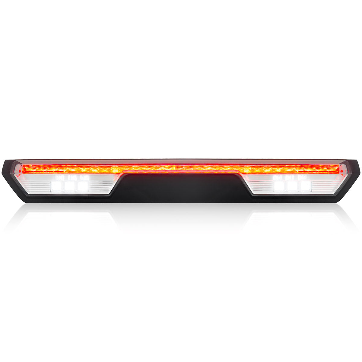 2020-2024 GMC/Chevrolet 1500/2500/3500 Clear Lens (Paintable) LED Third Brake Light (For Models WITHOUT Cargo Bed Camera) - Legends Auto Parts