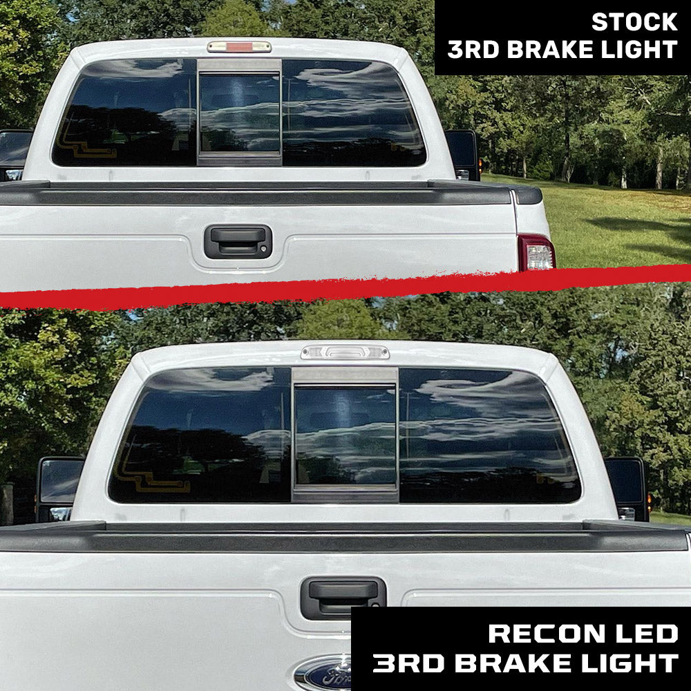 1999-2016 Ford SuperDuty RECON Clear Lens (Paintable) LED Third Brake Light - Legends Auto Parts