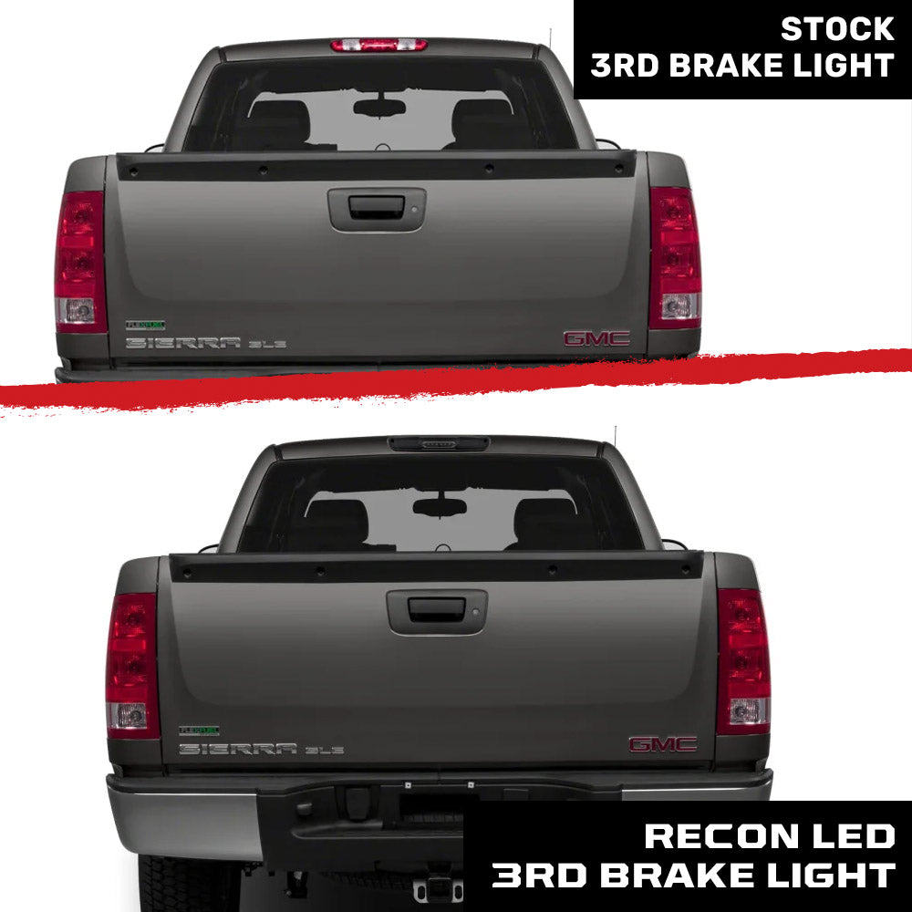 2007-2013 GMC/Chevrolet Sierra/Silverado RECON Smoked LED Third Brake Light - Legends Auto Parts