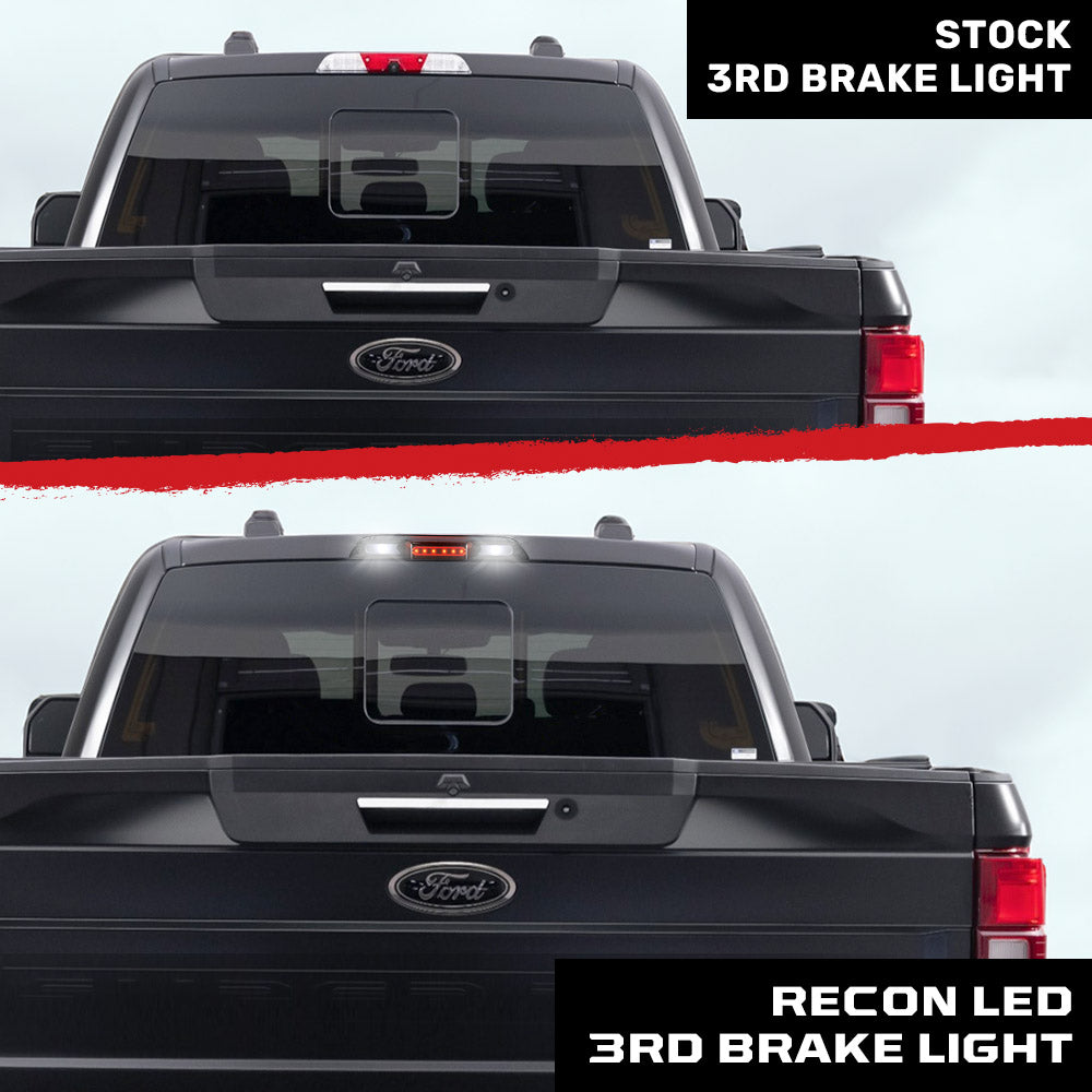 2017-2024 Ford F150 & SuperDuty RECON Smoked LED Third Brake Light (For Models WITHOUT Cargo Bed Camera) - Legends Auto Parts