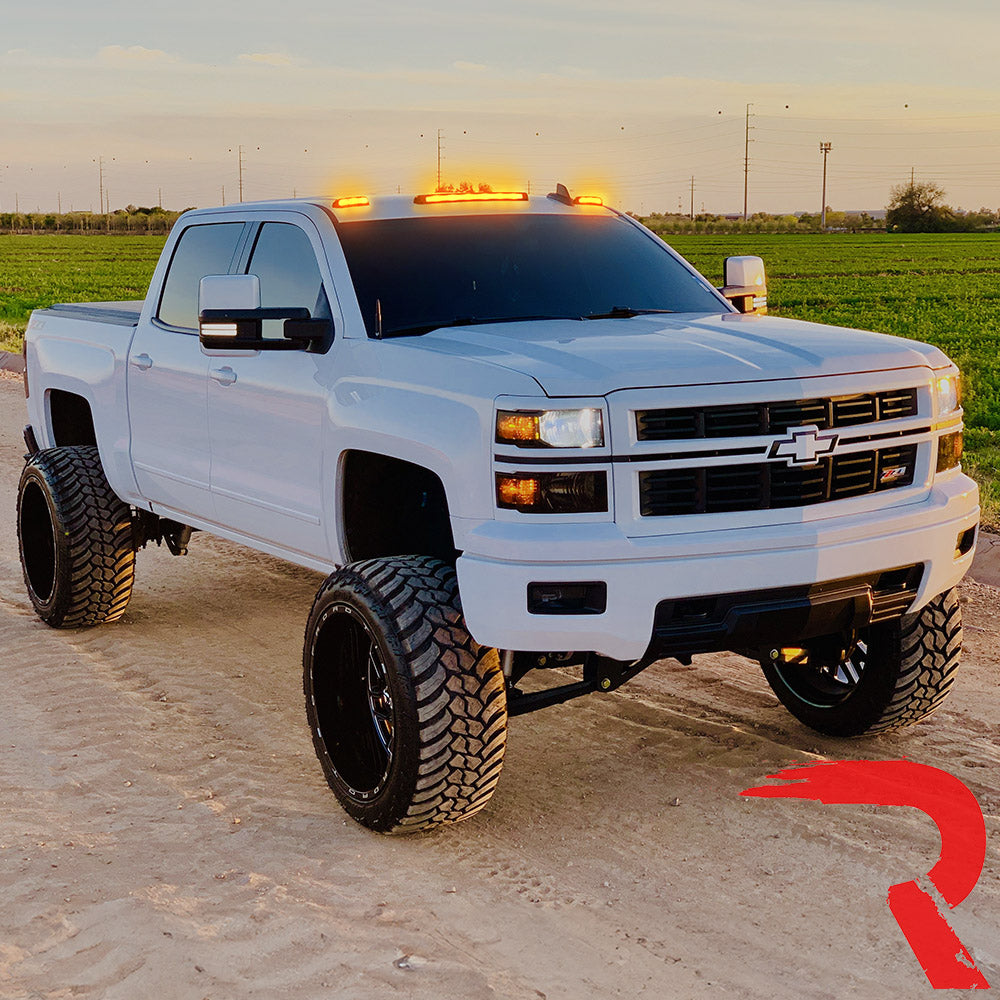 2007-2014 GMC/Chevrolet 2500/3500 RECON Smoked Amber LED Cab Lights (Replaces Factory Cab Lights) - Legends Auto Parts