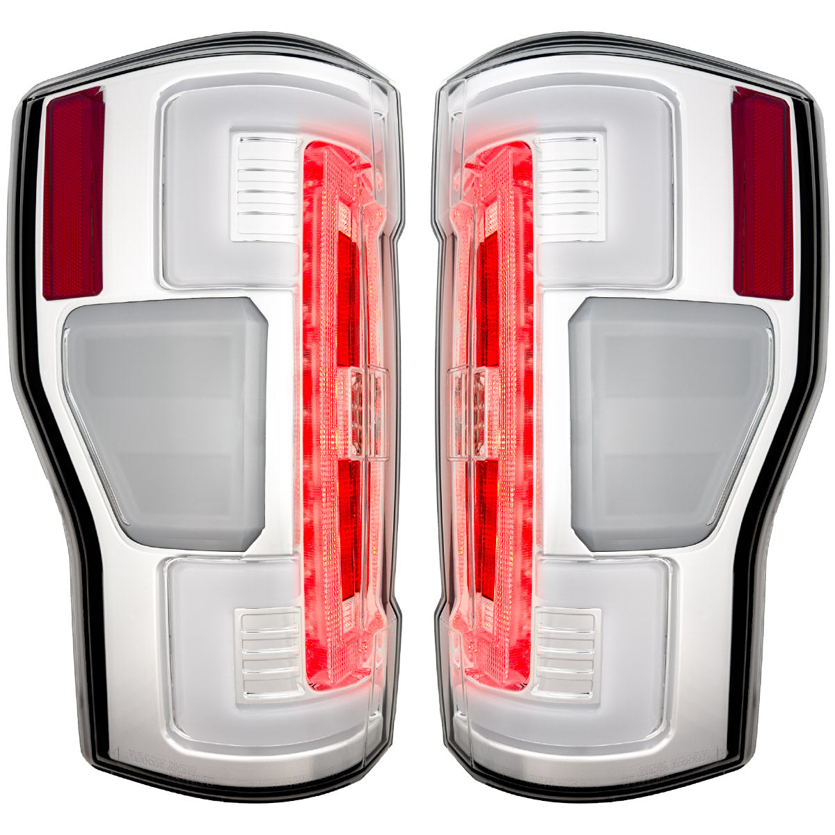 2017-2019 Ford SuperDuty RECON OLED Clear Lens (Paintable) Tail Lights (Replaces OEM LED) - Legends Auto Parts