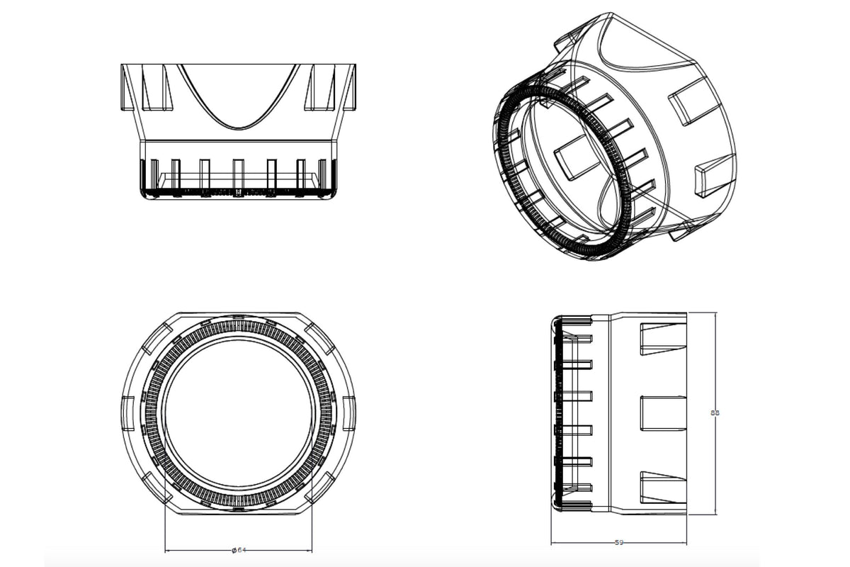 Graphite Projector Shroud