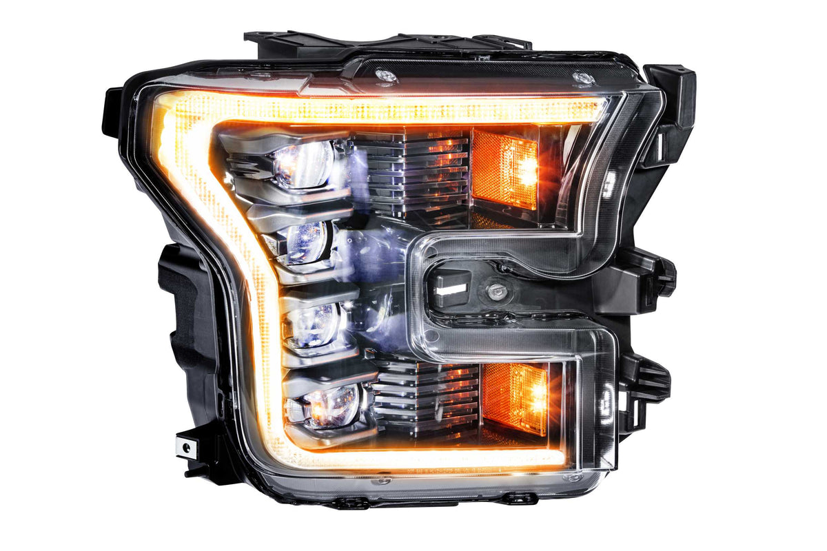 XB LED Headlights: Ford F-150 (15-17 / Amber DRL / Set)