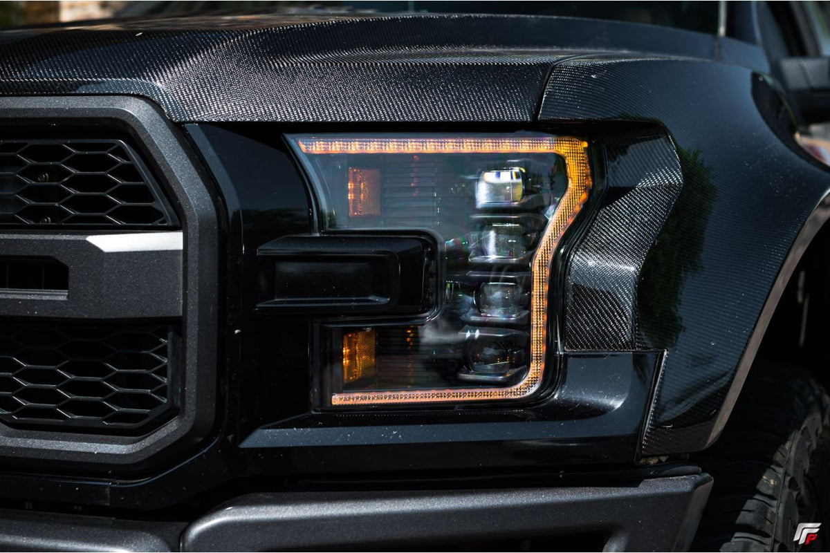 XB LED Headlights: Ford F-150 (15-17 / Amber DRL / Set)