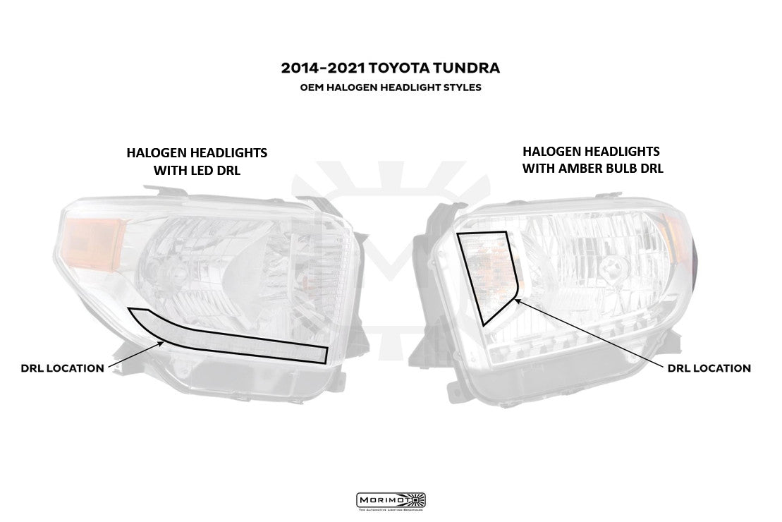 Conversion Harness for Halogen Tundra with Amber Bulb DRL (Convert to OEM LED Headlights)
