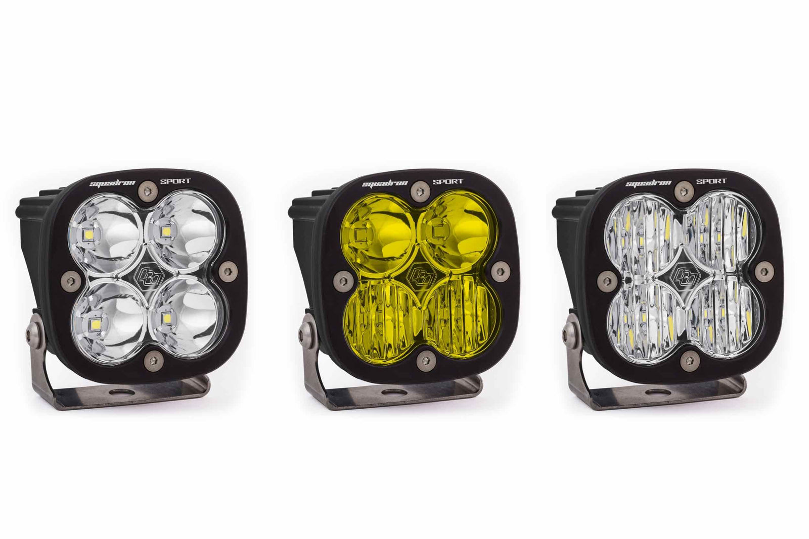 BD Squadron Sport Light Pods: (Each / Amber / Driving Combo Beam / Black Body / Flush Mount)