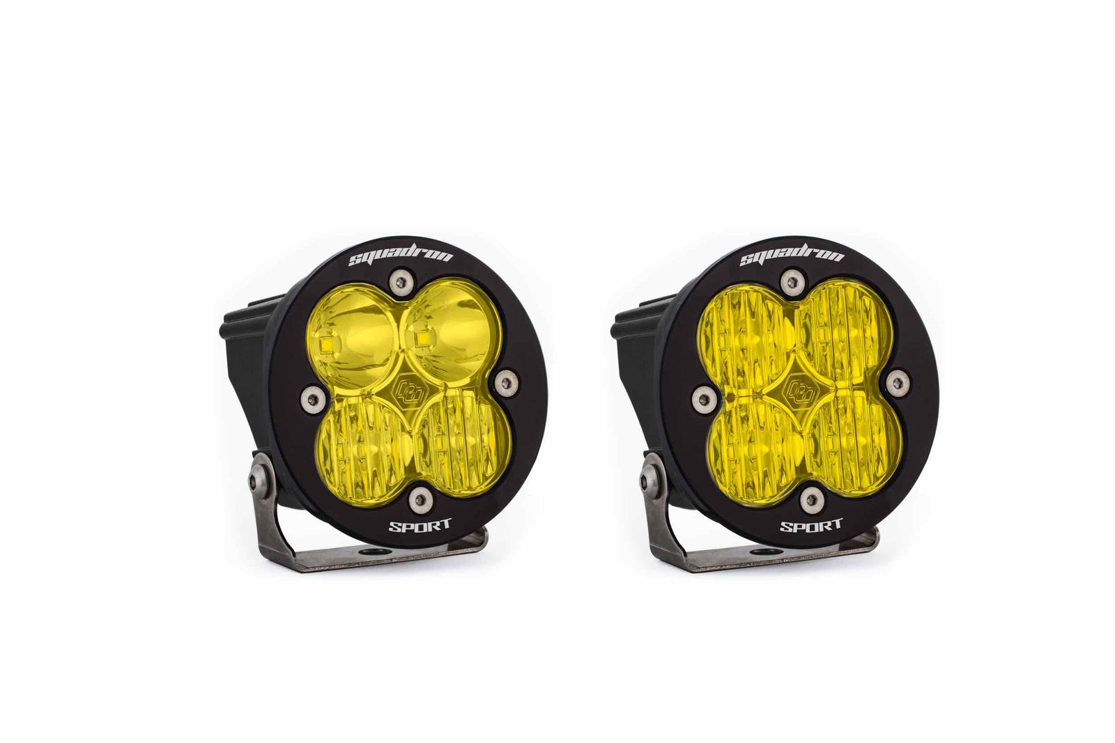 BD Squadron Sport Light Pods: (Each / Clear / Spot Beam / White Body / Flush Mount)