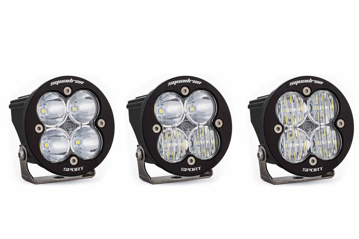 BD Squadron Sport Light Pods: (Each / Amber / Spot Beam / Black Body)