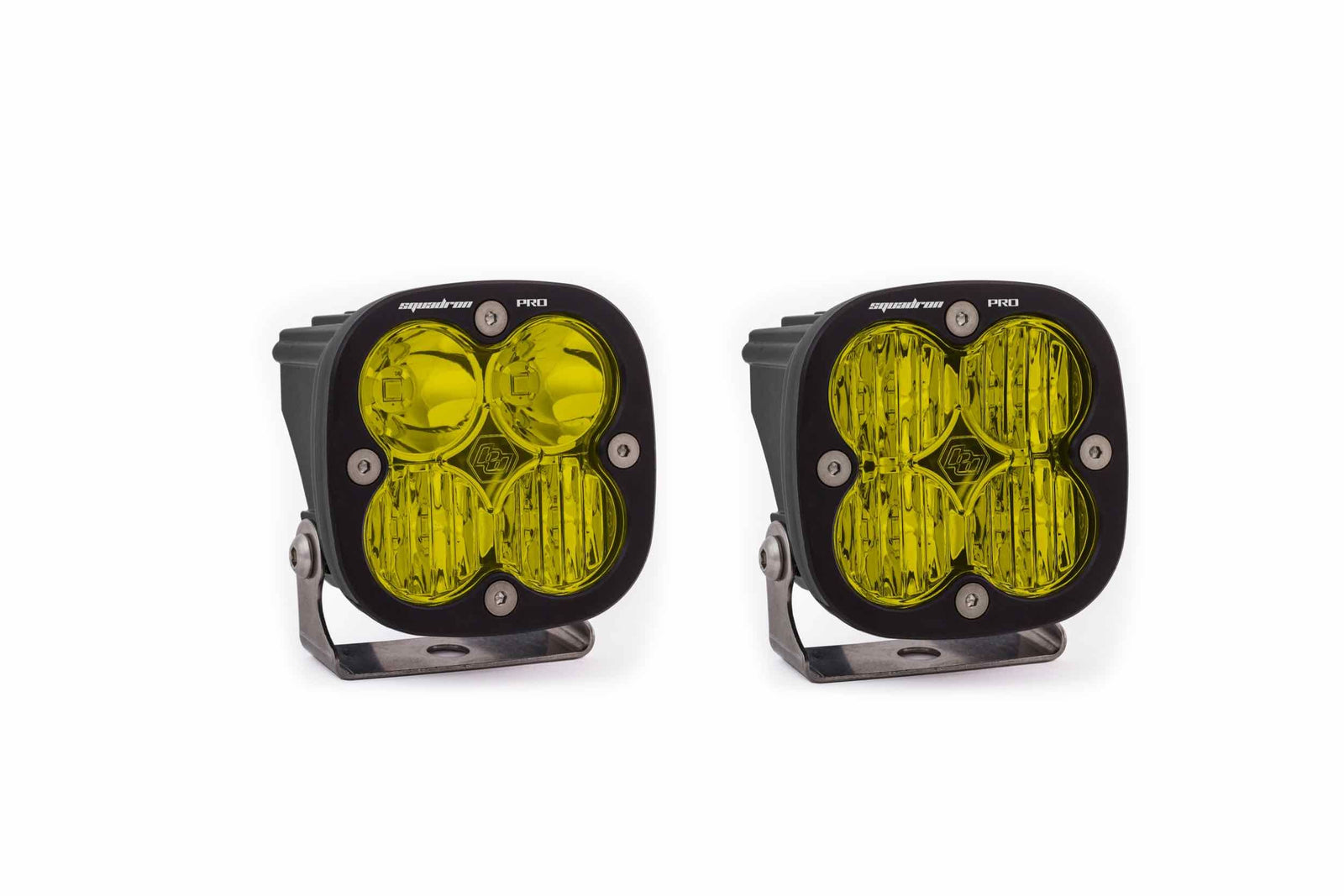 BD Squadron Pro Light Pods: (Each / Clear / Work-Scene Beam / White Body / Flush Mount)