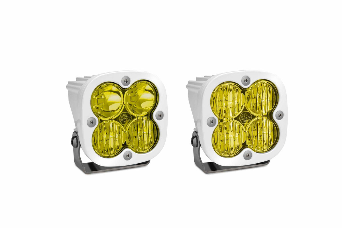 BD Squadron Pro Light Pods: (Each / Amber / Driving Combo Beam / White Body / Flush Mount)
