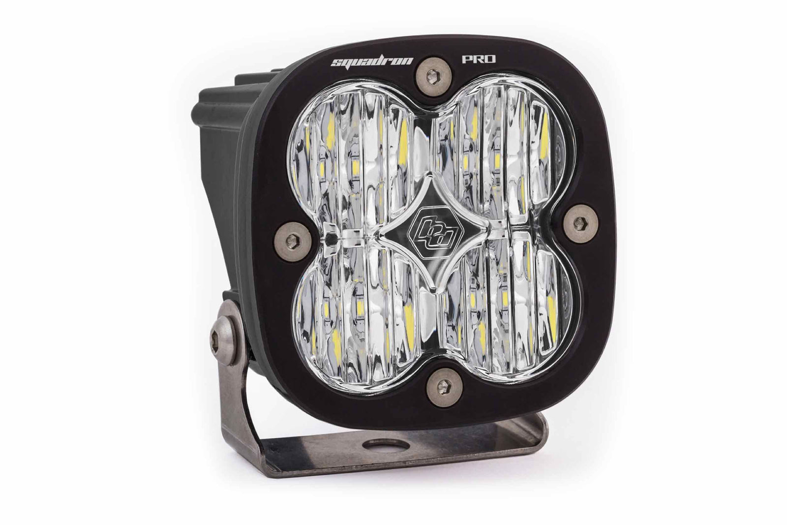 BD Squadron Pro Light Pods: (Each / Clear / Wide Cornerning Beam / White Body / Flush Mount)