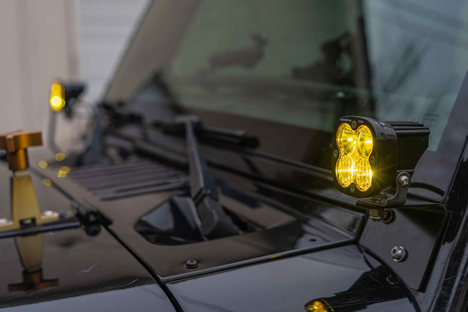 BD Squadron Pro Light Pods: (Each / Clear / Work-Scene Beam / White Body / Flush Mount)