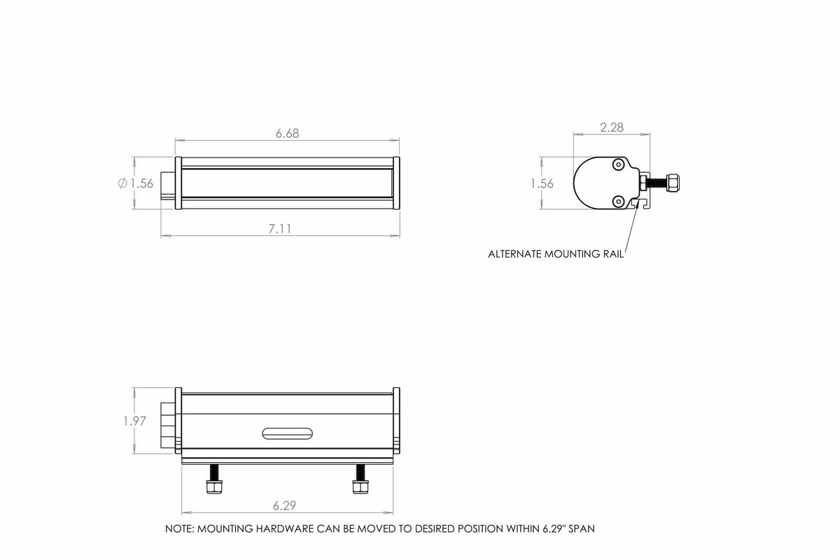 BD RTL Light Bar: (Each / 30in / Straight / White / Amber Flashers)