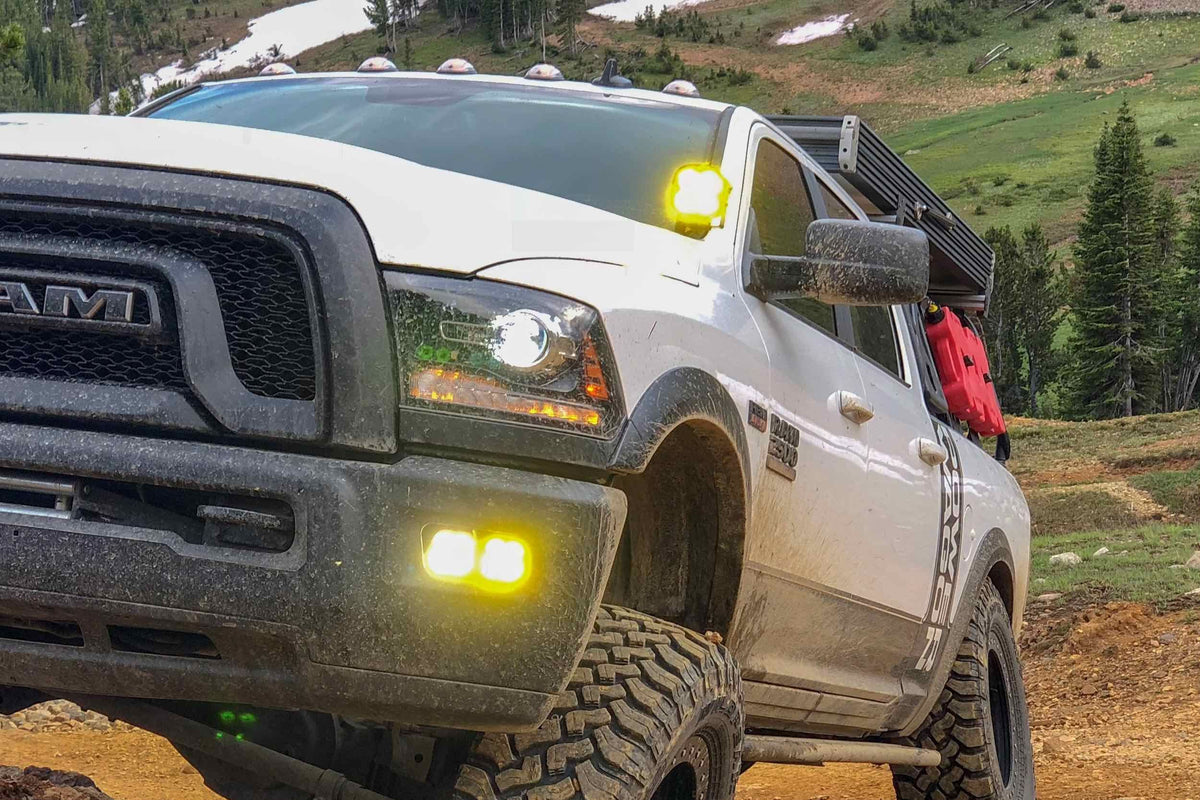 BD LED Fog Kit: Dodge Ram (Horizontal Fogs) (White / Squadron SAE)