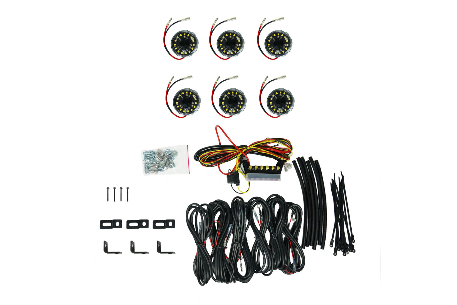 Cyclone Rock Light System w/ Wiring (6 Pcs / RGB)