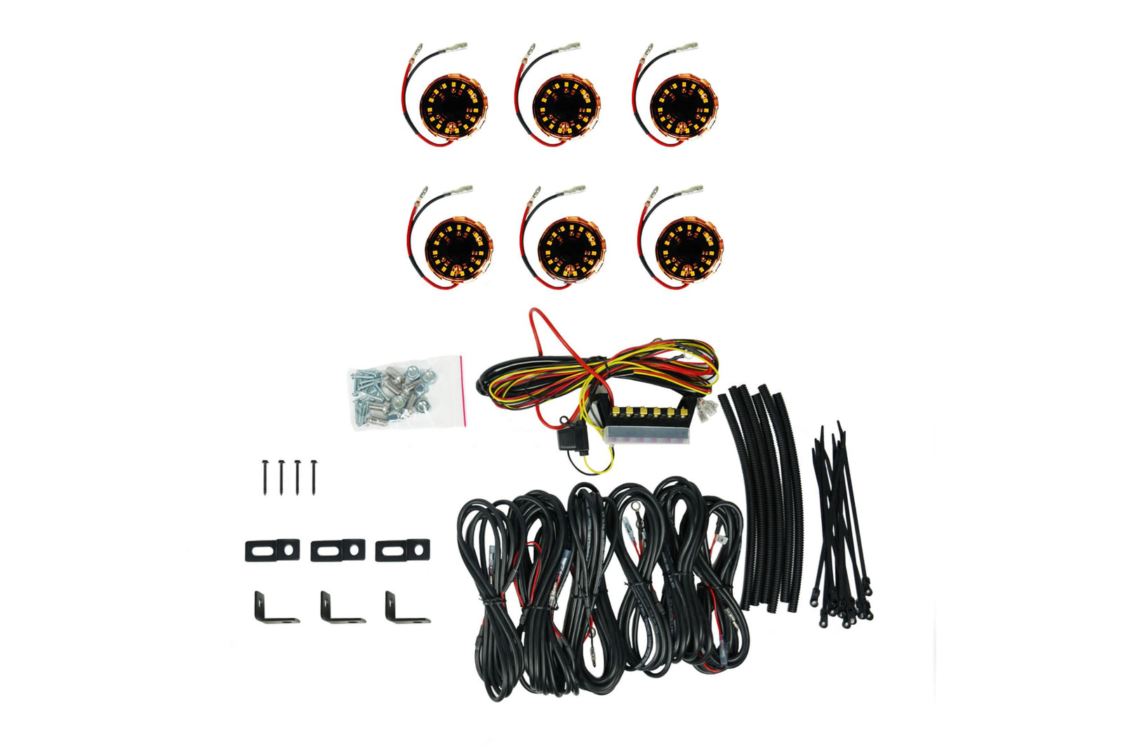 Cyclone Rock Light System w/ Wiring (6 Pcs / RGB)