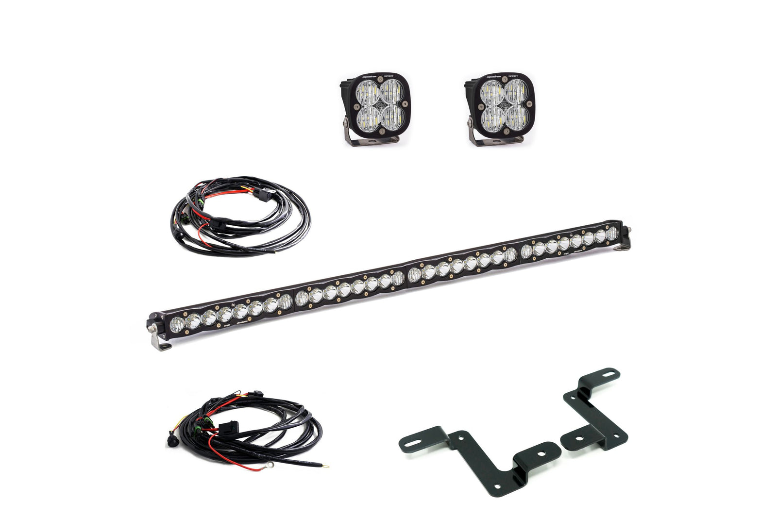 BD Cowl Light Kit: Jeep Wrangler JL (1x 40in S8 Bar + 2x Squadron Sport)