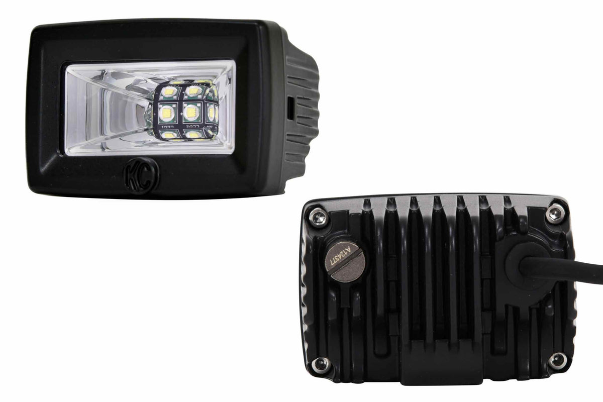 C2 2in LED Pod System: (Pair / Flood Beam / With Harness)