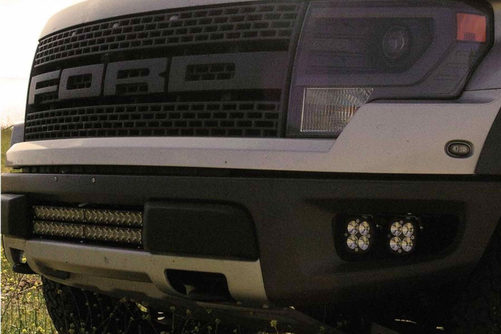 BD LED Fog Light Brackets: Ford Raptor (10-16) (For Squadron Fogs)