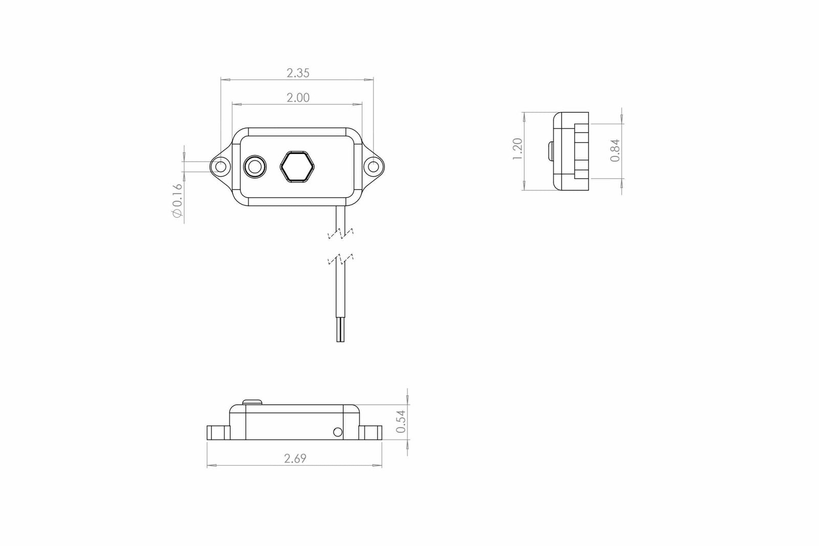 BD LED Dome Light: w/Switch (Blue)