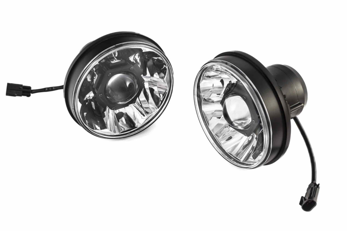 KC Hilites Gravity LED Pro Headlight: (7in for Jeep JL/JT / Pair)