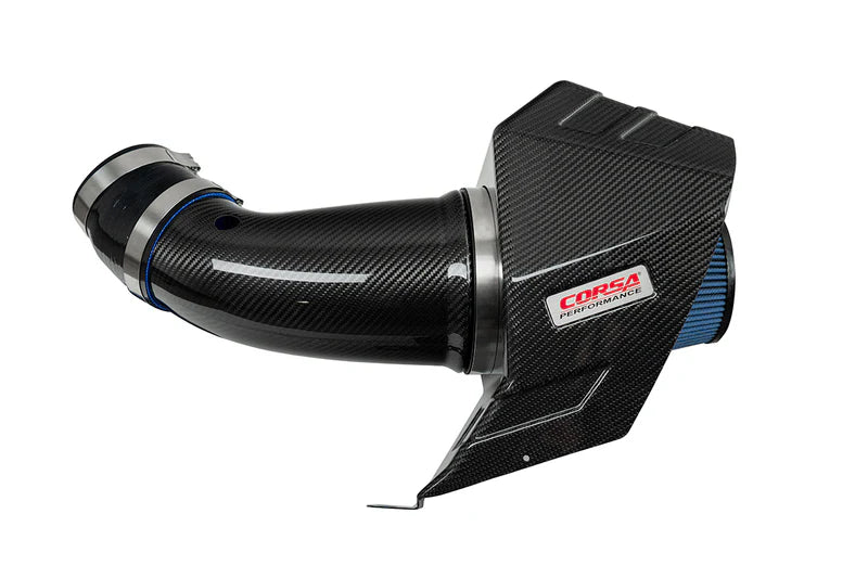Corsa Performance - Black / Carbon Fiber Air Intake | 2020-2024 Dodge Durango SRT Hellcat 6.2L | 2018-21 Jeep Grand Cherokee TrackHawk 6.2L