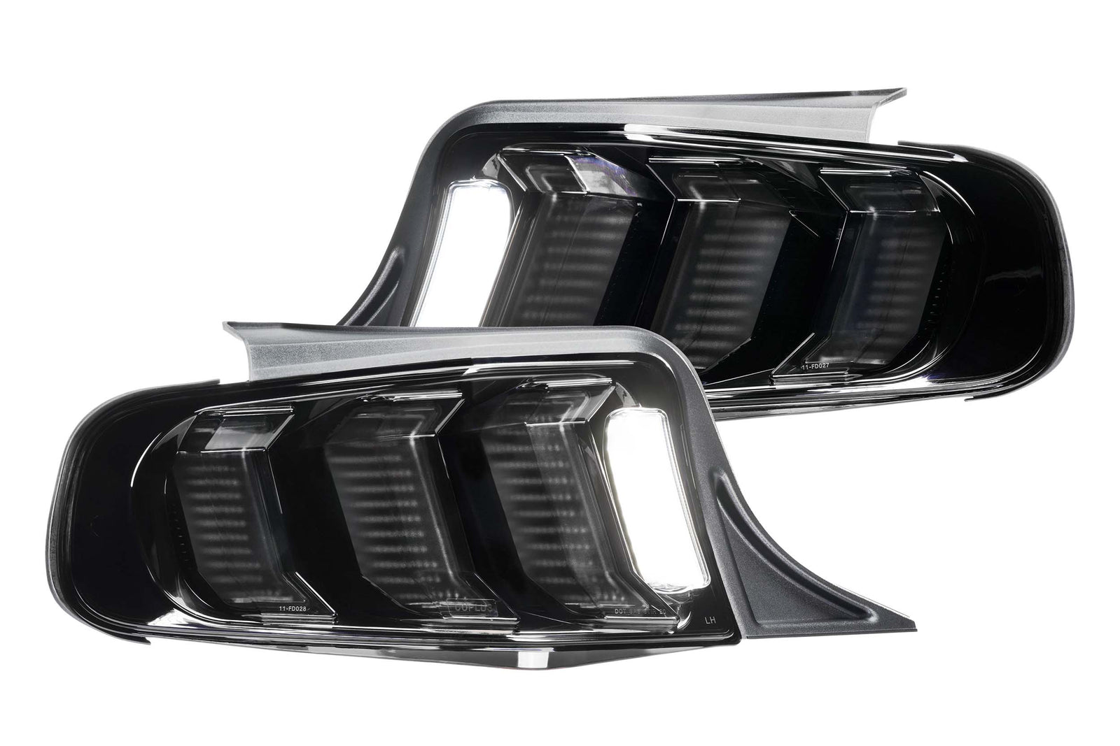 XB LED Tail Lights: Ford Mustang (13-14 / Red Lens / Set)