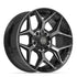 4PLAY 4P06 Wheels - Gloss Black Brushed with Tinted Clear