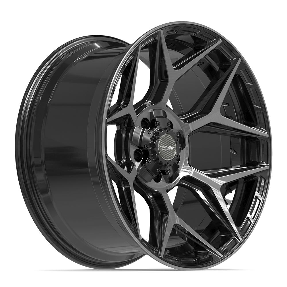 4PLAY 4P06 Wheels - Gloss Black Brushed with Tinted Clear