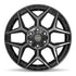 4PLAY 4P06 Wheels - Gloss Black Brushed with Tinted Clear