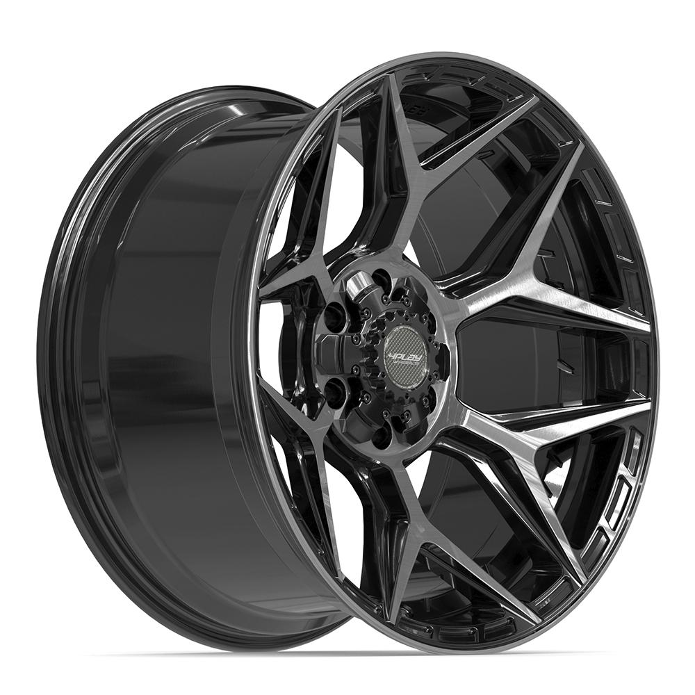 4PLAY 4P06 Wheels - Gloss Black Brushed with Tinted Clear