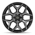 4PLAY 4P06 Wheels - Gloss Black Brushed with Tinted Clear