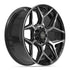 4PLAY 4P06 Wheels - Gloss Black Brushed with Tinted Clear