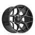 4PLAY 4P06 Wheels - Gloss Black Brushed with Tinted Clear