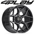 4PLAY 4P06 Wheels - Gloss Black Brushed with Tinted Clear