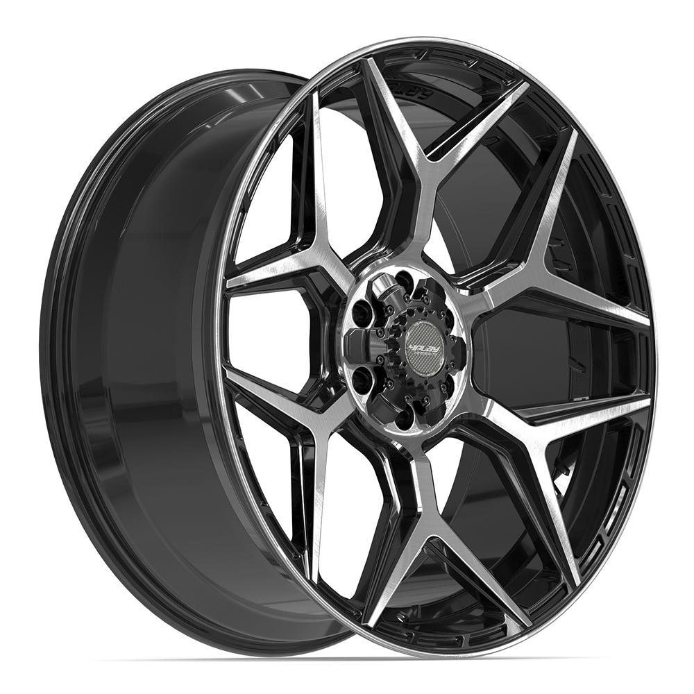 4PLAY 4P06 Wheels - Gloss Black Brushed with Tinted Clear