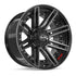 4PLAY 4P08 Wheels - Gloss Black Brushed with Tinted Clear