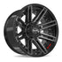 4PLAY 4P08 Wheels - Gloss Black Brushed with Tinted Clear