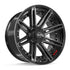 4PLAY 4P08 Wheels - Gloss Black Brushed with Tinted Clear