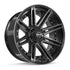 4PLAY 4P08 Wheels - Gloss Black Brushed with Tinted Clear