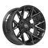 4PLAY 4P40 Wheels - Gloss Black Brushed with Tinted Clear