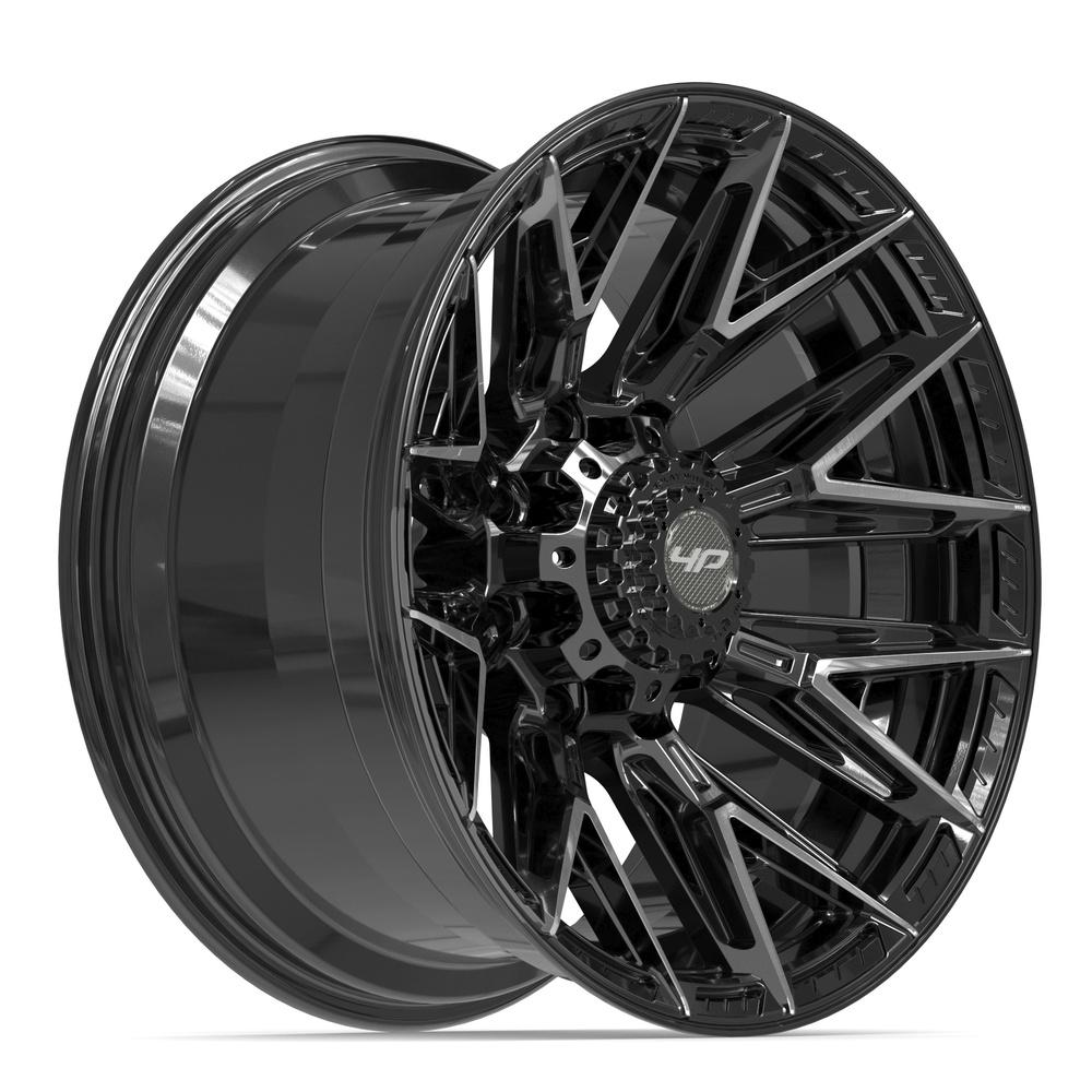 4PLAY 4P40 Wheels - Gloss Black Brushed with Tinted Clear