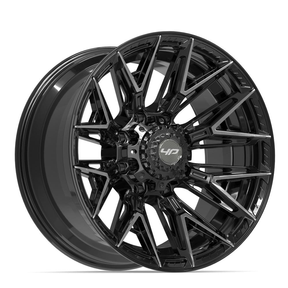 4PLAY 4P40 Wheels - Gloss Black Brushed with Tinted Clear