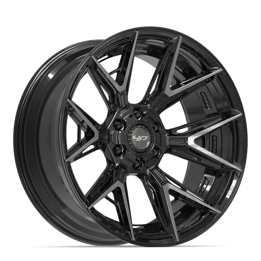 4PLAY 4P40 Wheels - Gloss Black Brushed with Tinted Clear