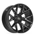 4PLAY 4P40 Wheels - Gloss Black Brushed with Tinted Clear