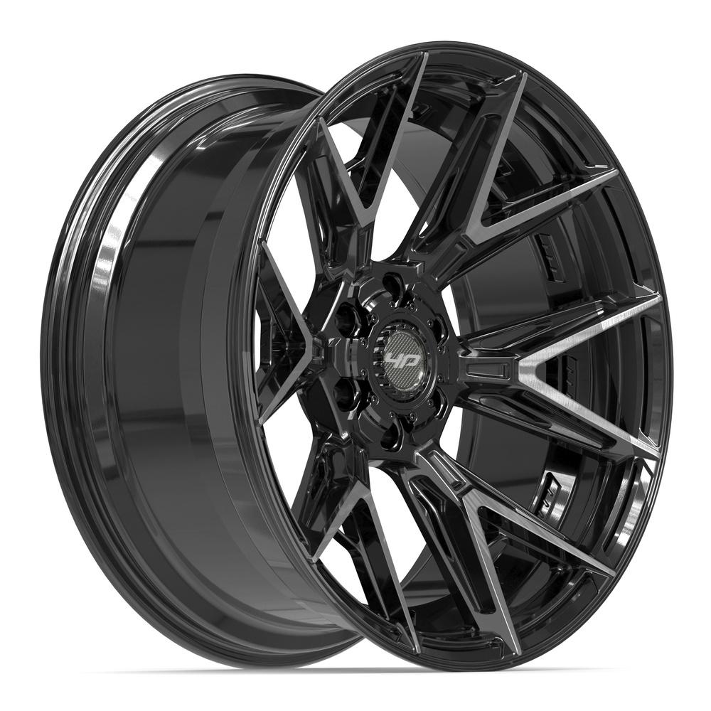 4PLAY 4P40 Wheels - Gloss Black Brushed with Tinted Clear