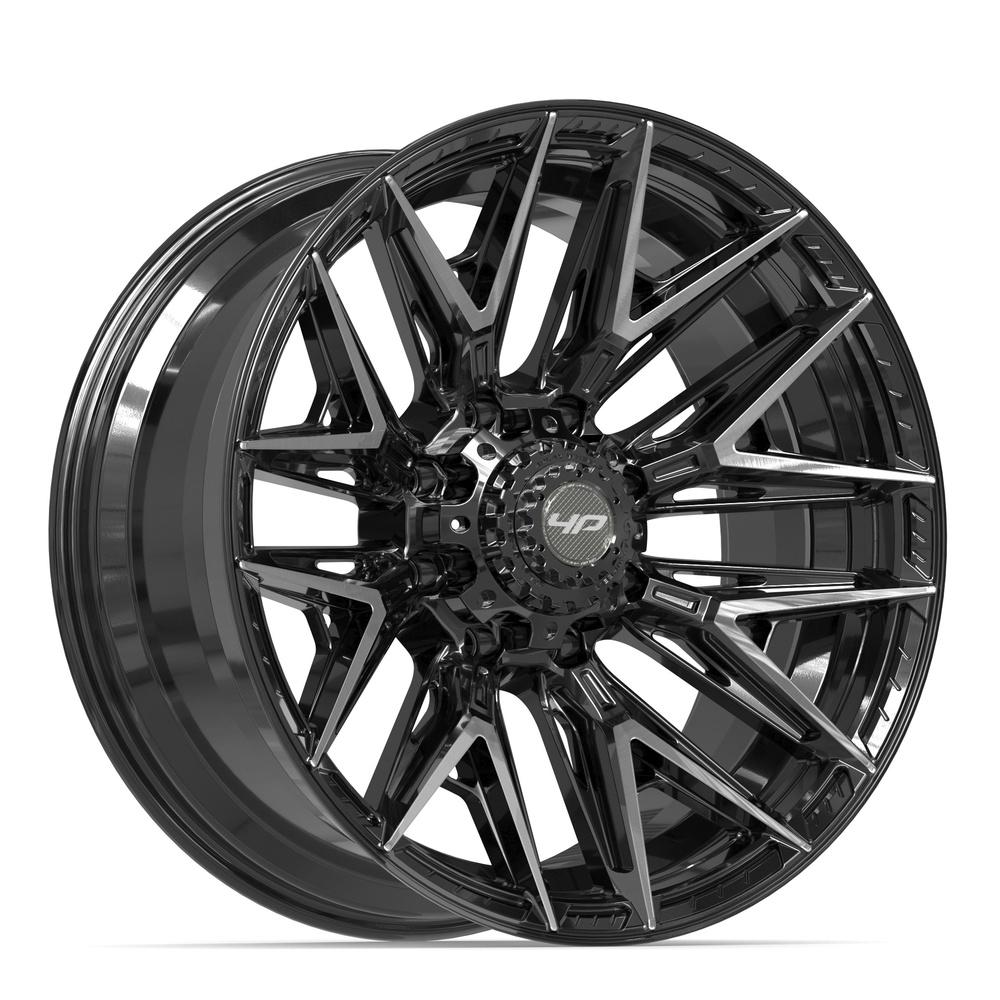 4PLAY 4P40 Wheels - Gloss Black Brushed with Tinted Clear