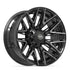 4PLAY 4P40 Wheels - Gloss Black Brushed with Tinted Clear