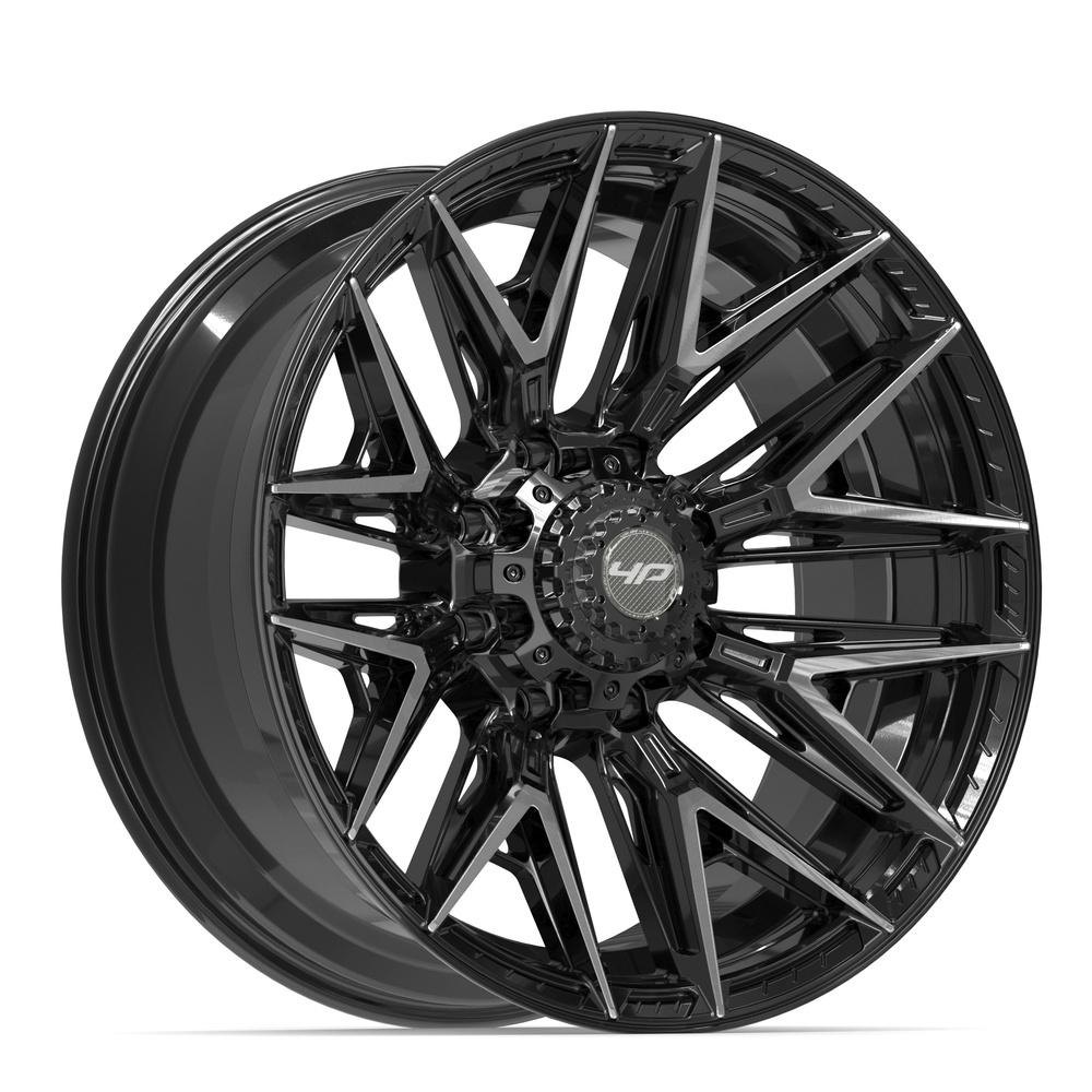 4PLAY 4P40 Wheels - Gloss Black Brushed with Tinted Clear